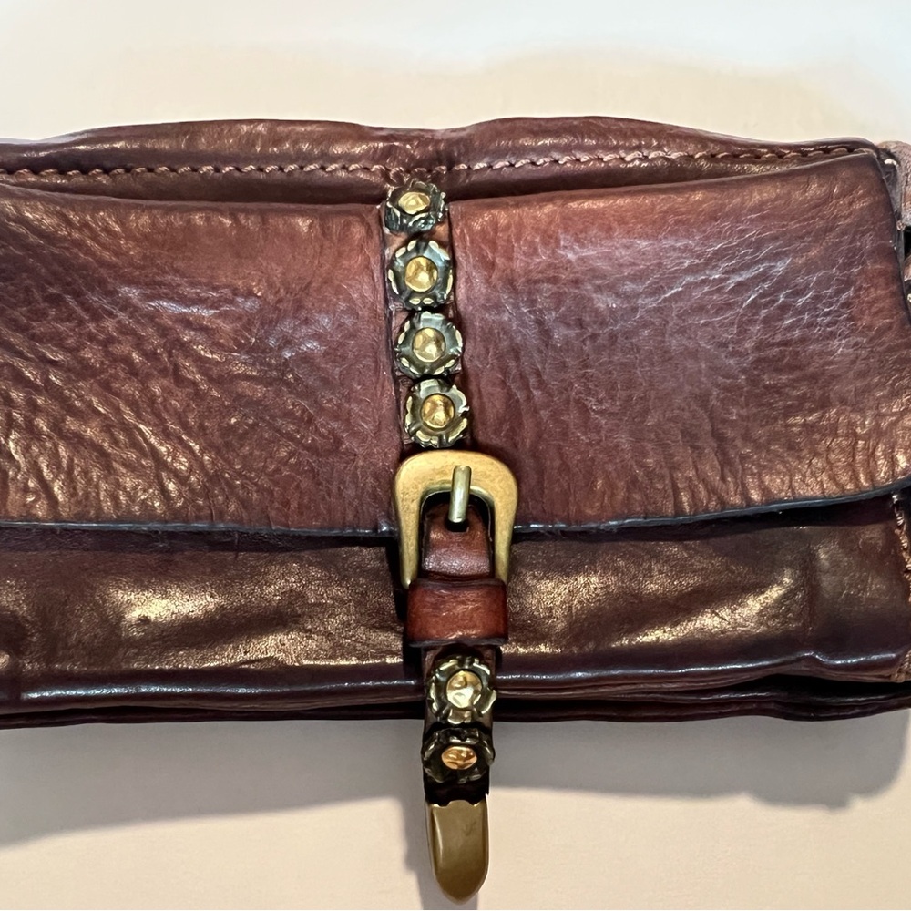 Campomaggi dark brown wallet.